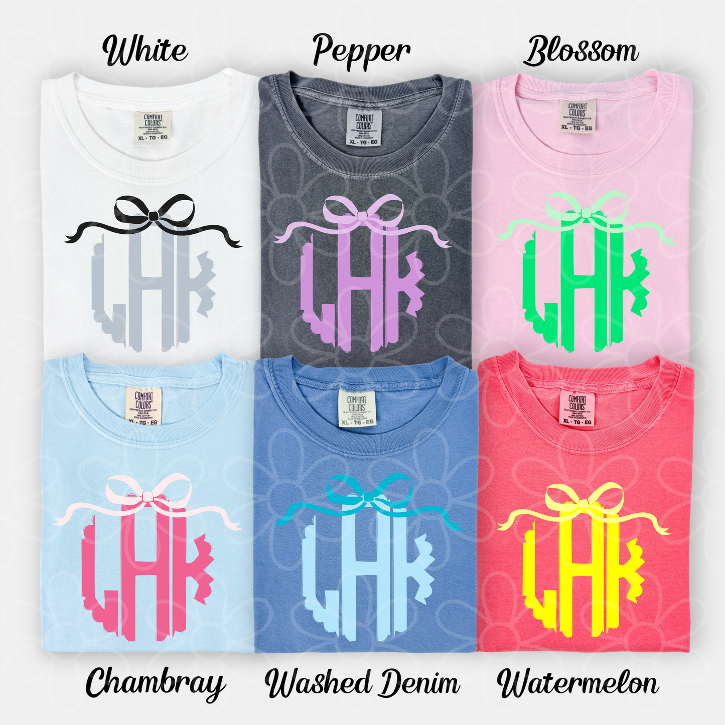 Custom Monogram Colorful  DTF Transfer