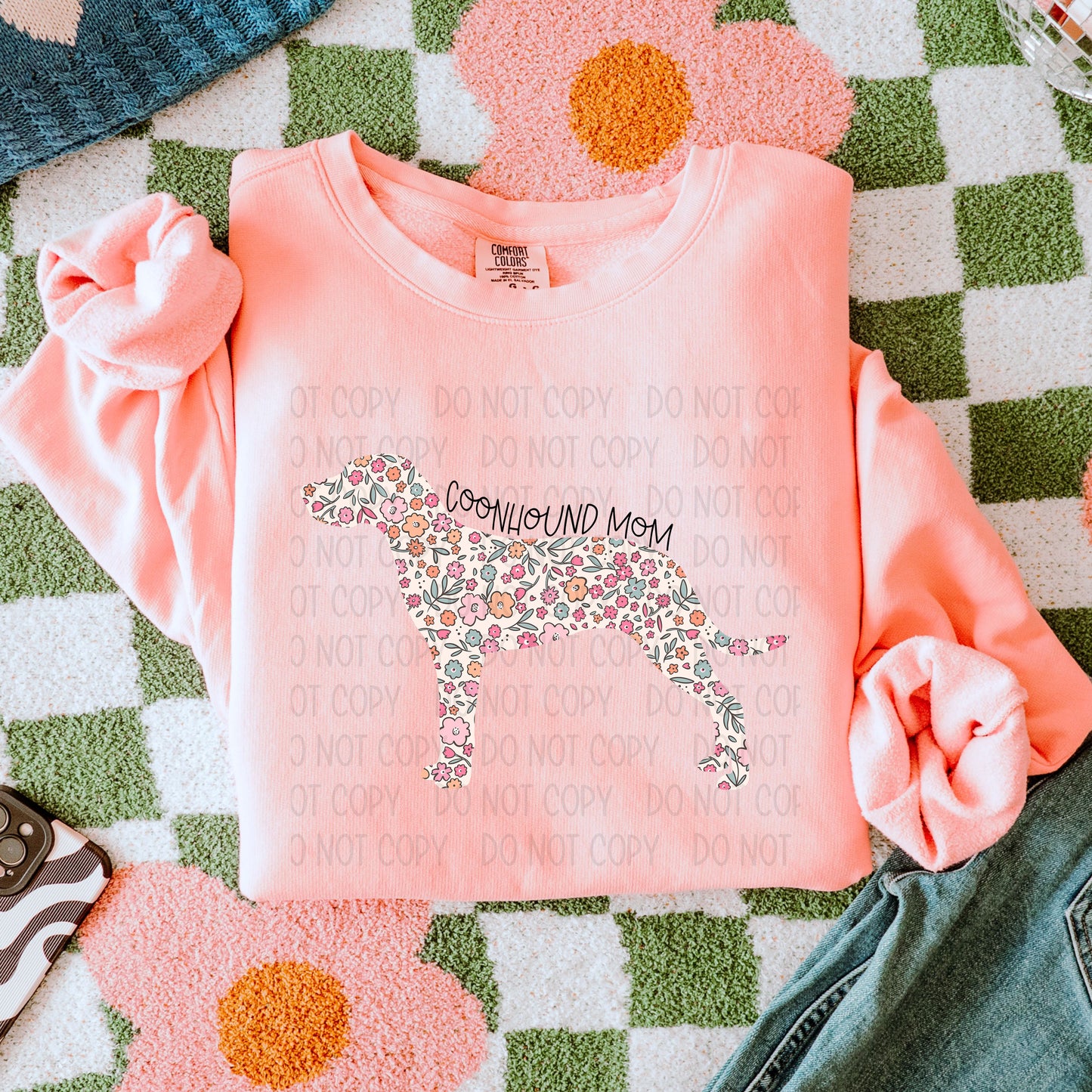 Dog Floral  ( Multiple Options NO CUSTOMS )DTF Transfer