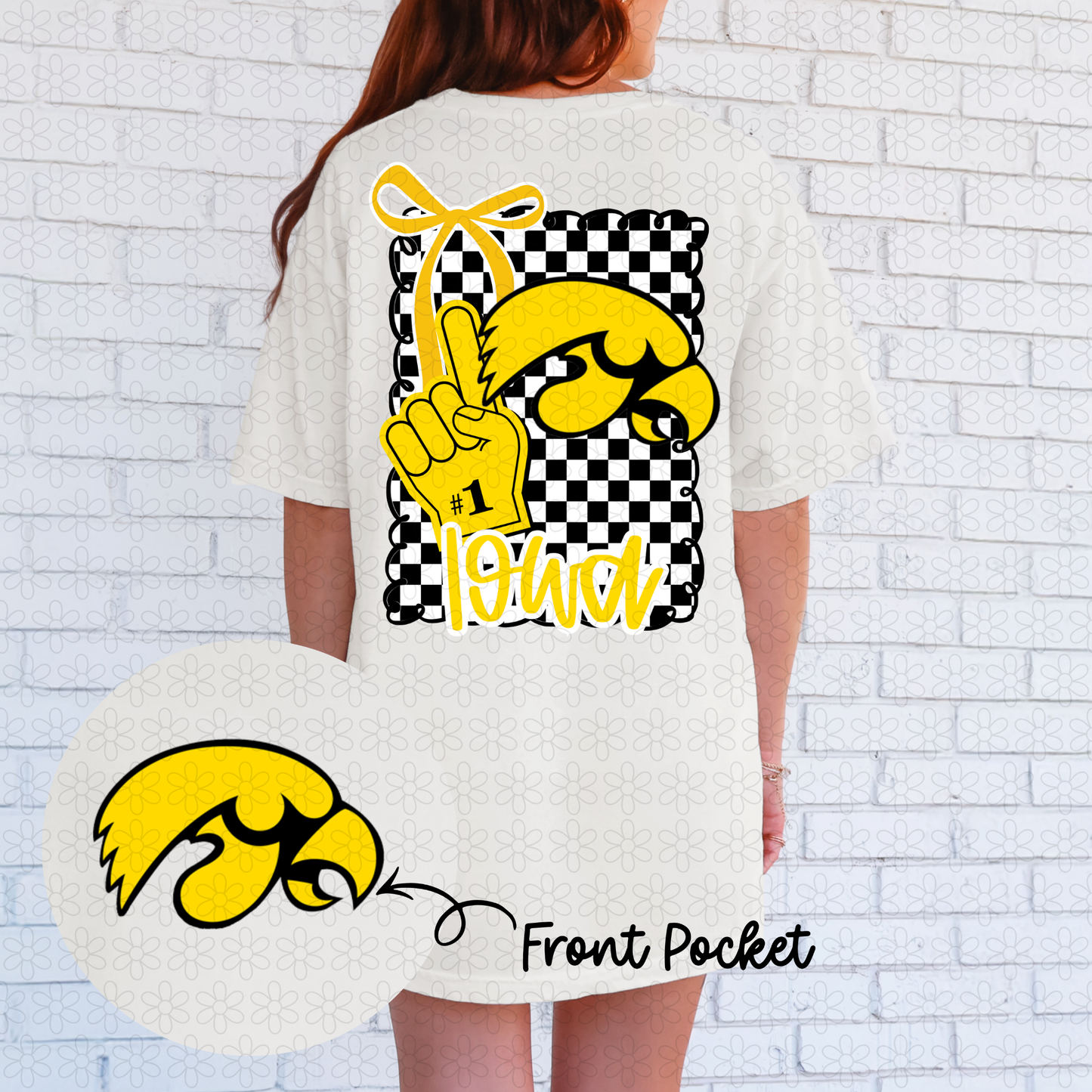 Bow Checkered Teams (Multiple Options) Completed Tee