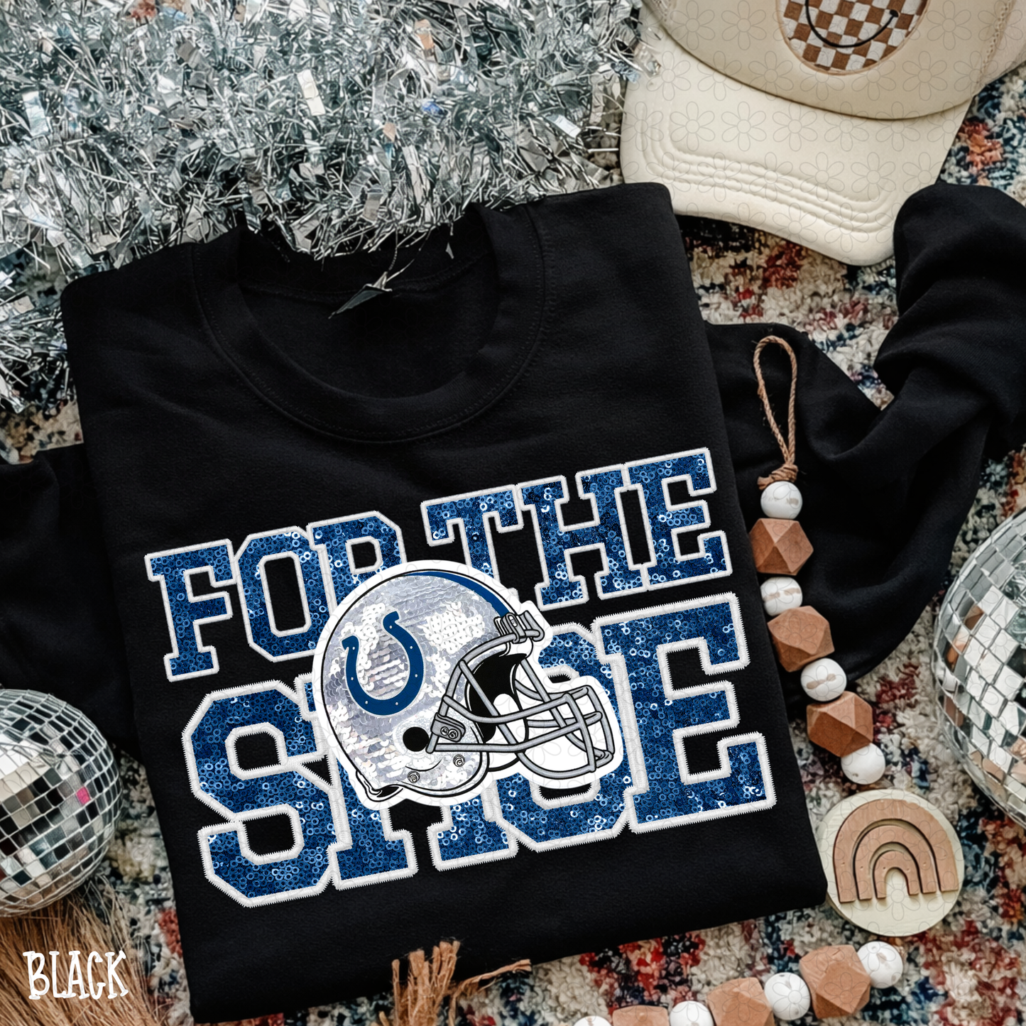 Faux Sequins Football Teams (Multiple Options) Completed Tee