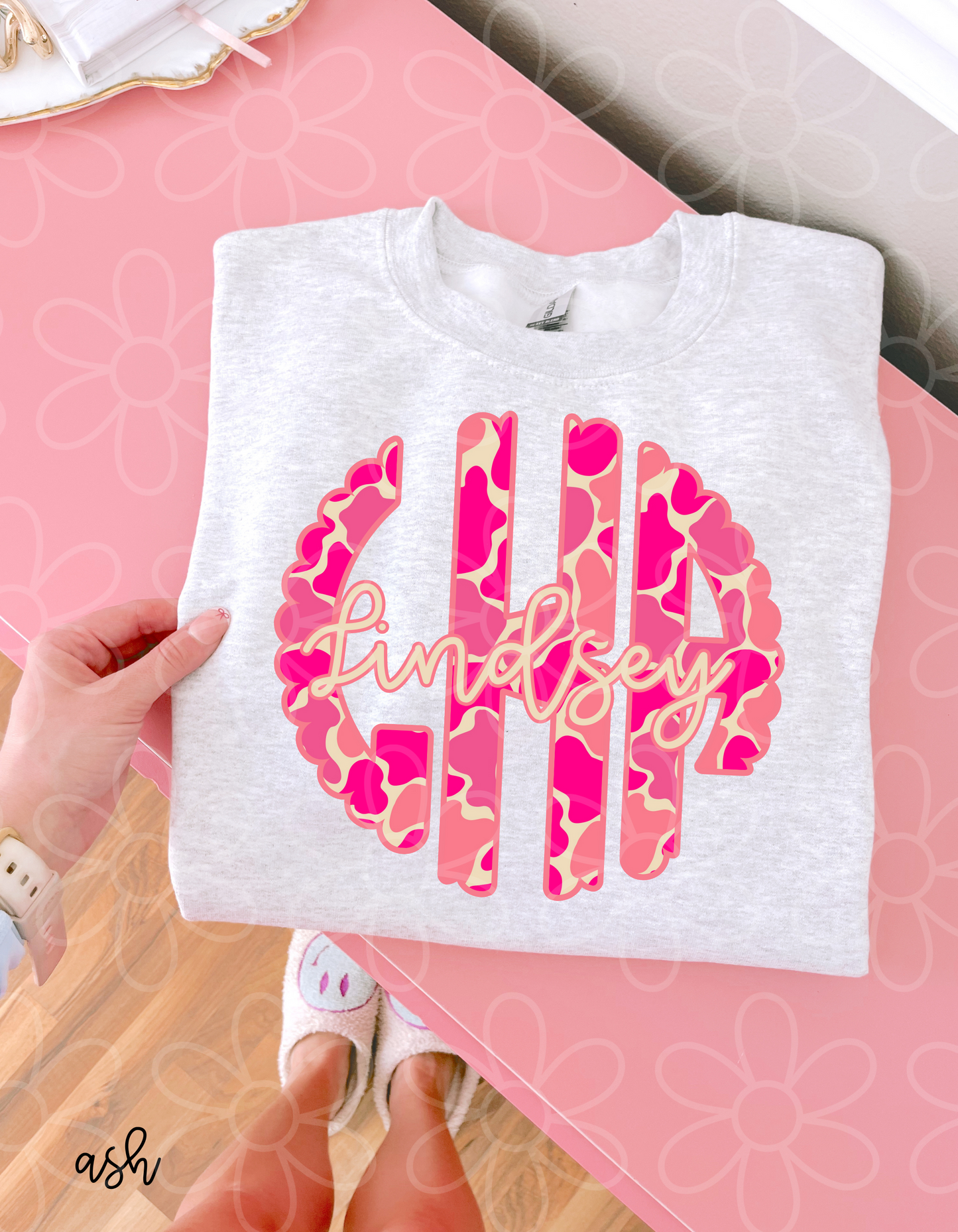Pink Duck Camo Monogram Completed Tee