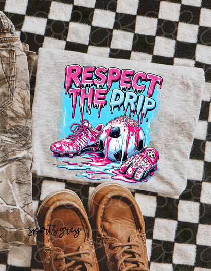 Respect The Drip Soccer Kids Completed Tee