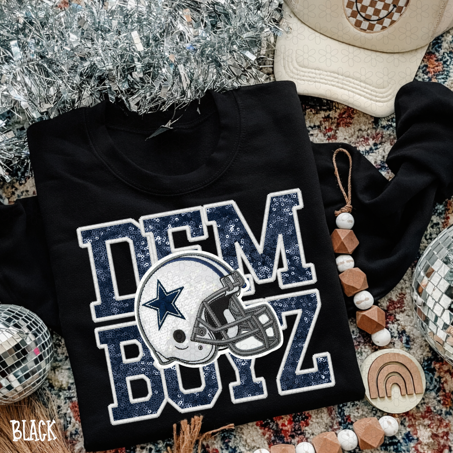 Faux Sequins Football Teams (Multiple Options) DTF Transfer