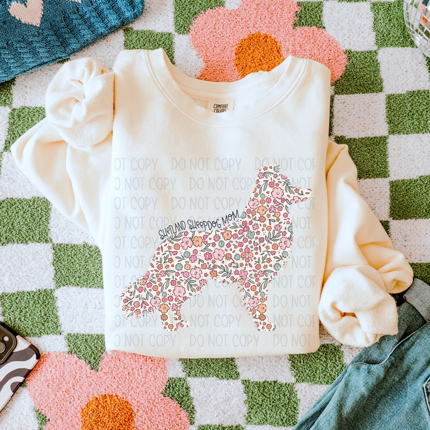 Dog Floral  ( Multiple Options NO CUSTOMS )DTF Transfer