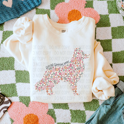 Dog Floral  ( Multiple Options NO CUSTOMS )DTF Transfer