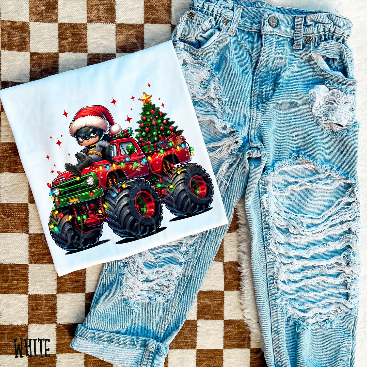 Superhero Christmas Truck (Multiple Options) Completed Tee