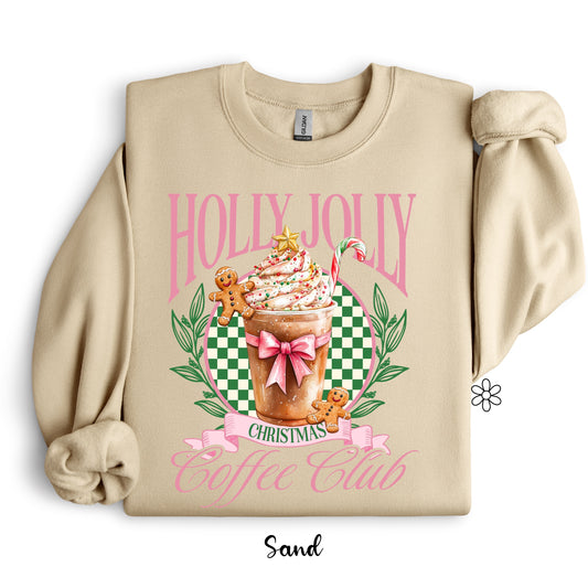 Holly Jolly Coffee Club Completed Tee