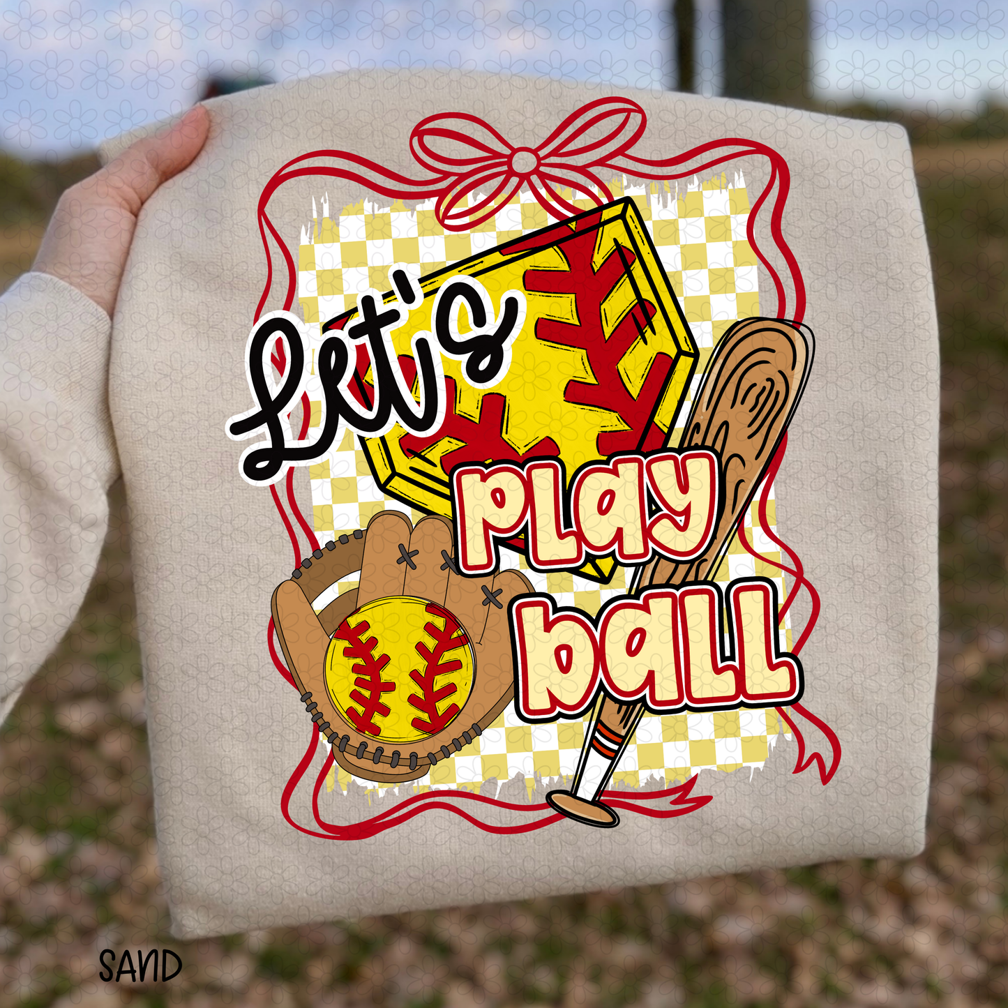 Softball Let's Play Ball Completed Tee