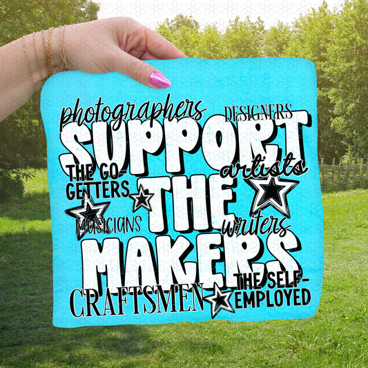 Support The Makers White Completed Tee