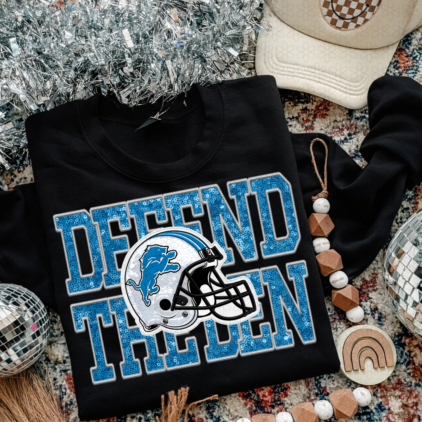 Faux Sequins Football Teams (Multiple Options) DTF Transfer