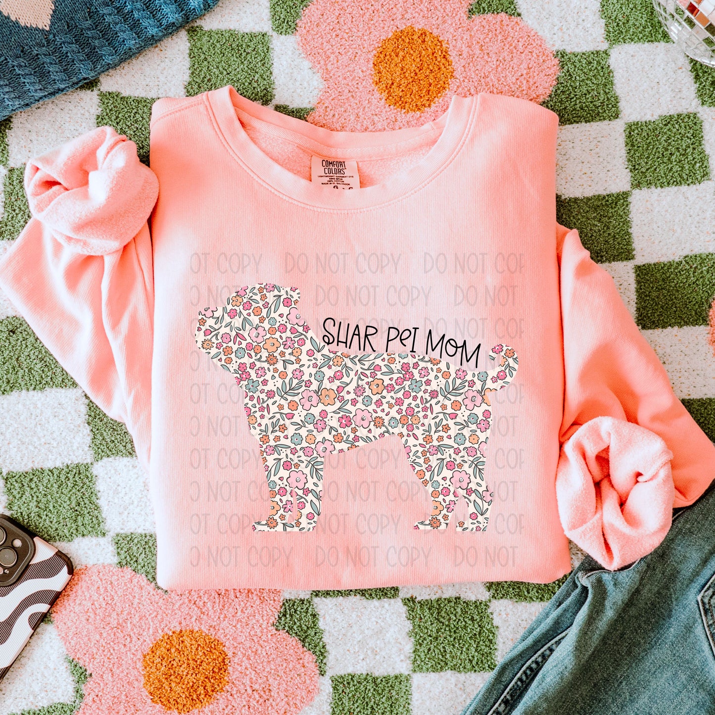 Dog Floral  ( Multiple Options NO CUSTOMS )DTF Transfer
