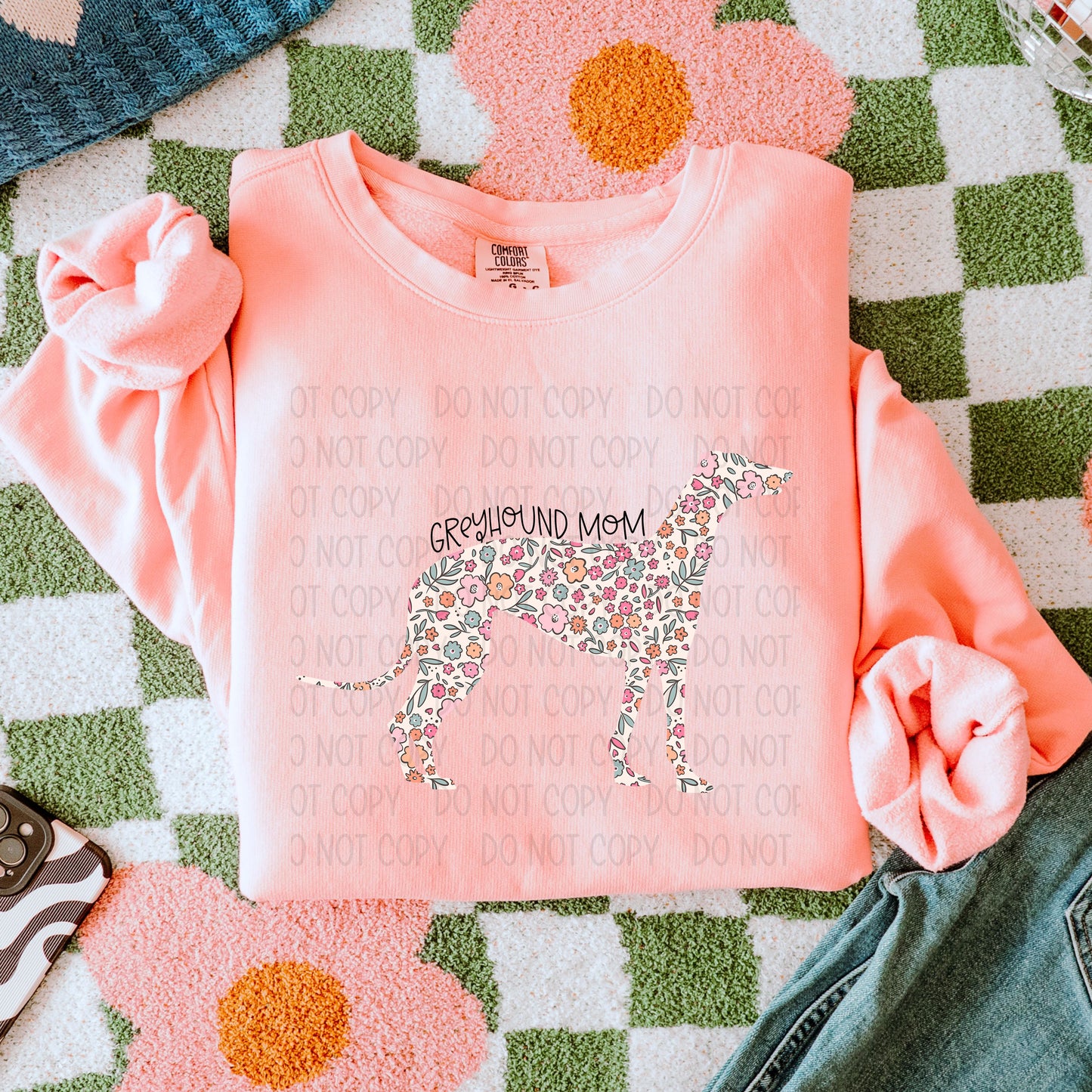 Dog Floral  ( Multiple Options NO CUSTOMS )DTF Transfer