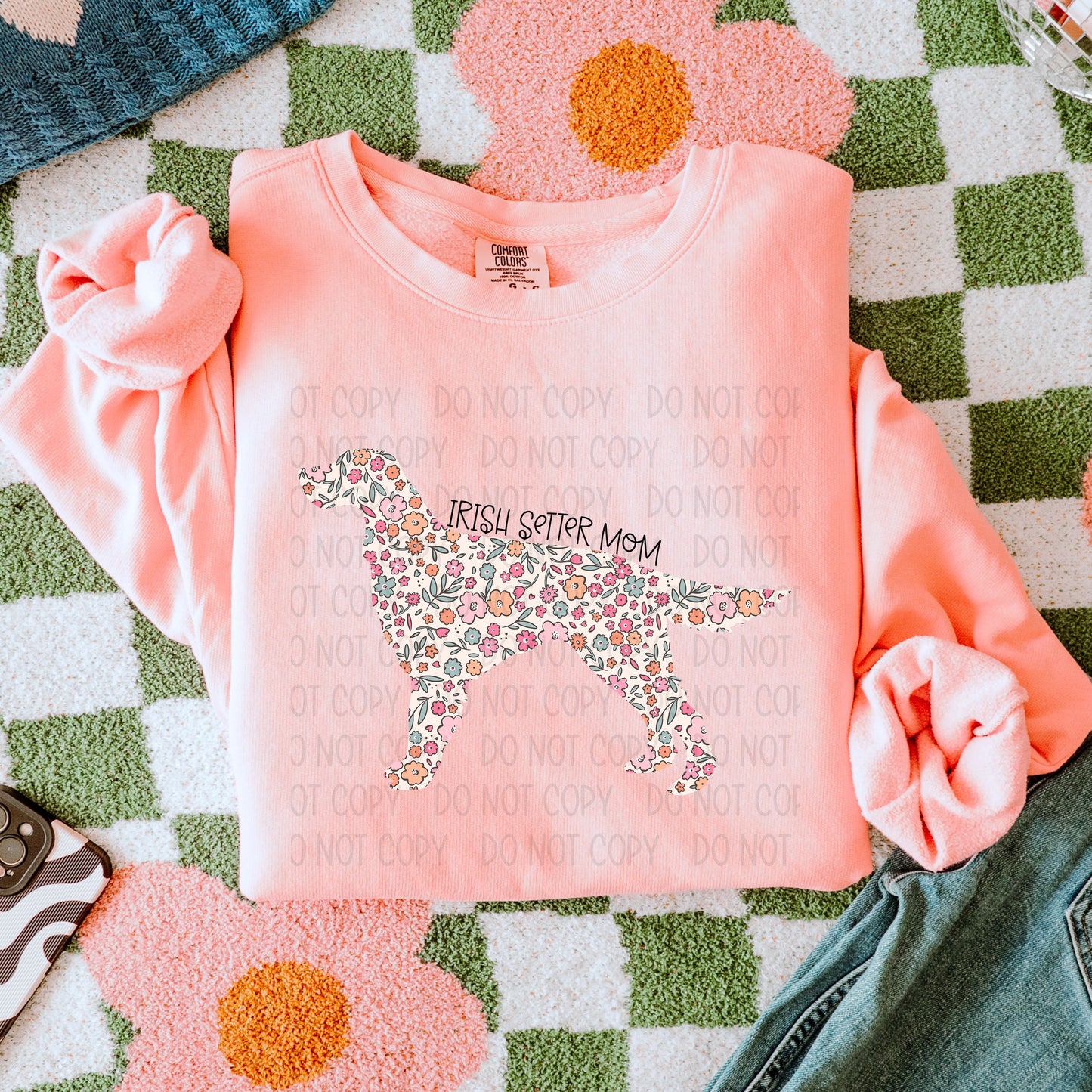 Dog Floral  ( Multiple Options NO CUSTOMS )DTF Transfer