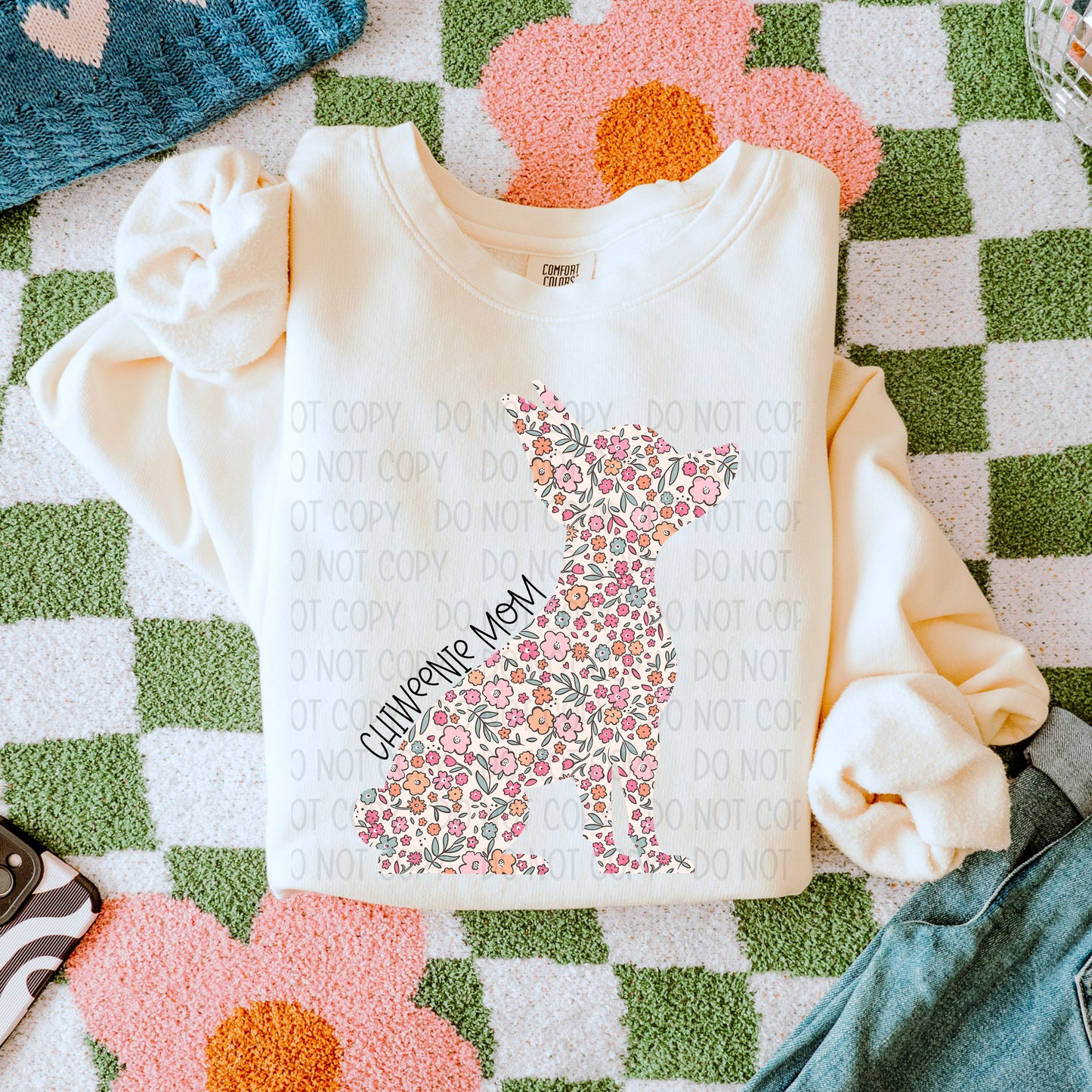 Dog Floral  ( Multiple Options NO CUSTOMS )DTF Transfer