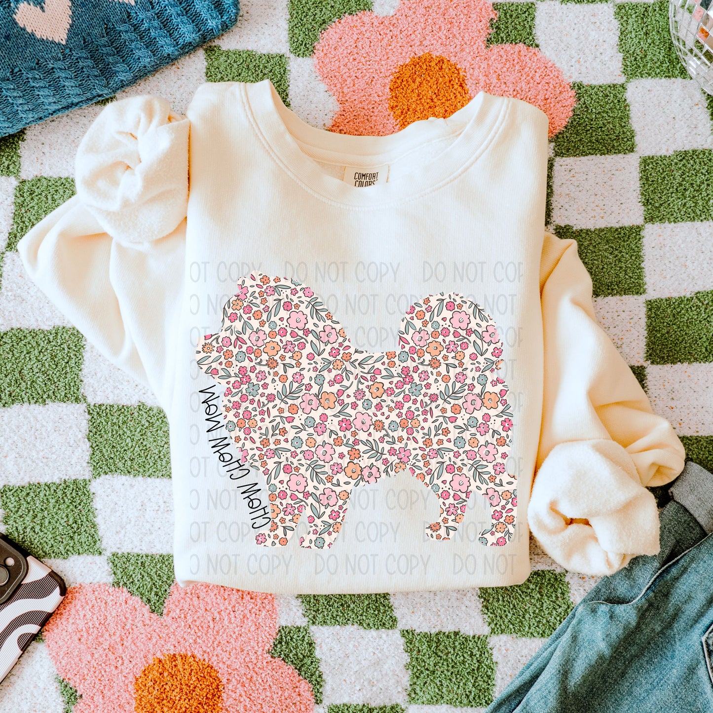 Dog Floral  ( Multiple Options NO CUSTOMS )DTF Transfer