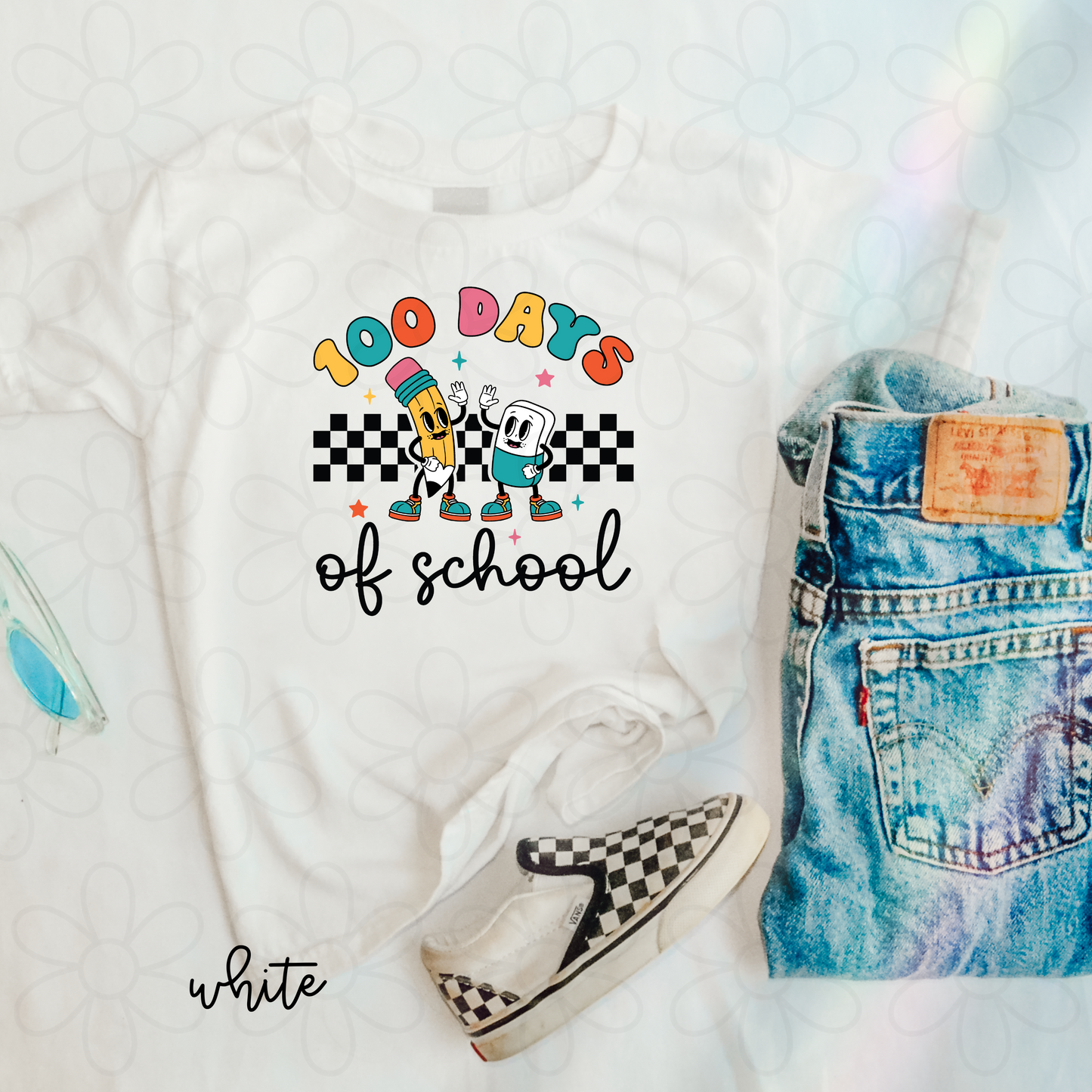 100 Days Of School Retro Kids Completed Tee