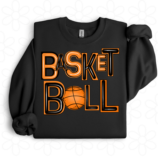 Custom Colorful Basketball Completed Tee