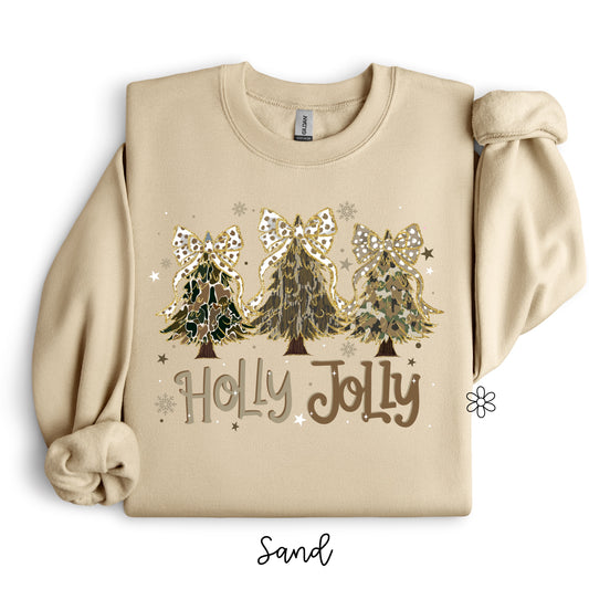 Camo Holly Jolly  Kids Completed Tee