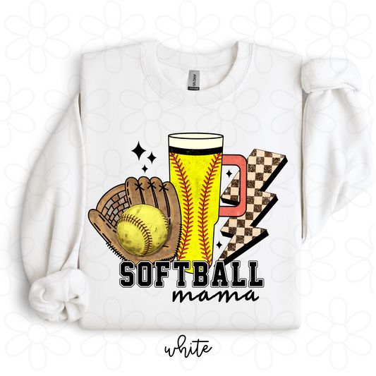 Retro Softball MaMa Completed Tee