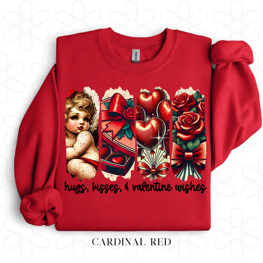 Hugs, Kisses & Valentine Wishes Completed Tee