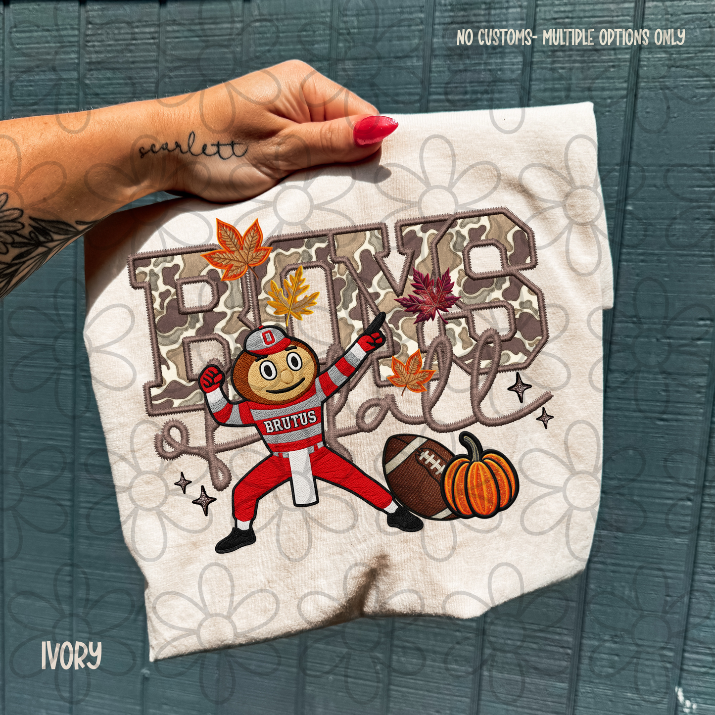 Boys Of Fall Football Teams (Multiple Options) Completed Tee