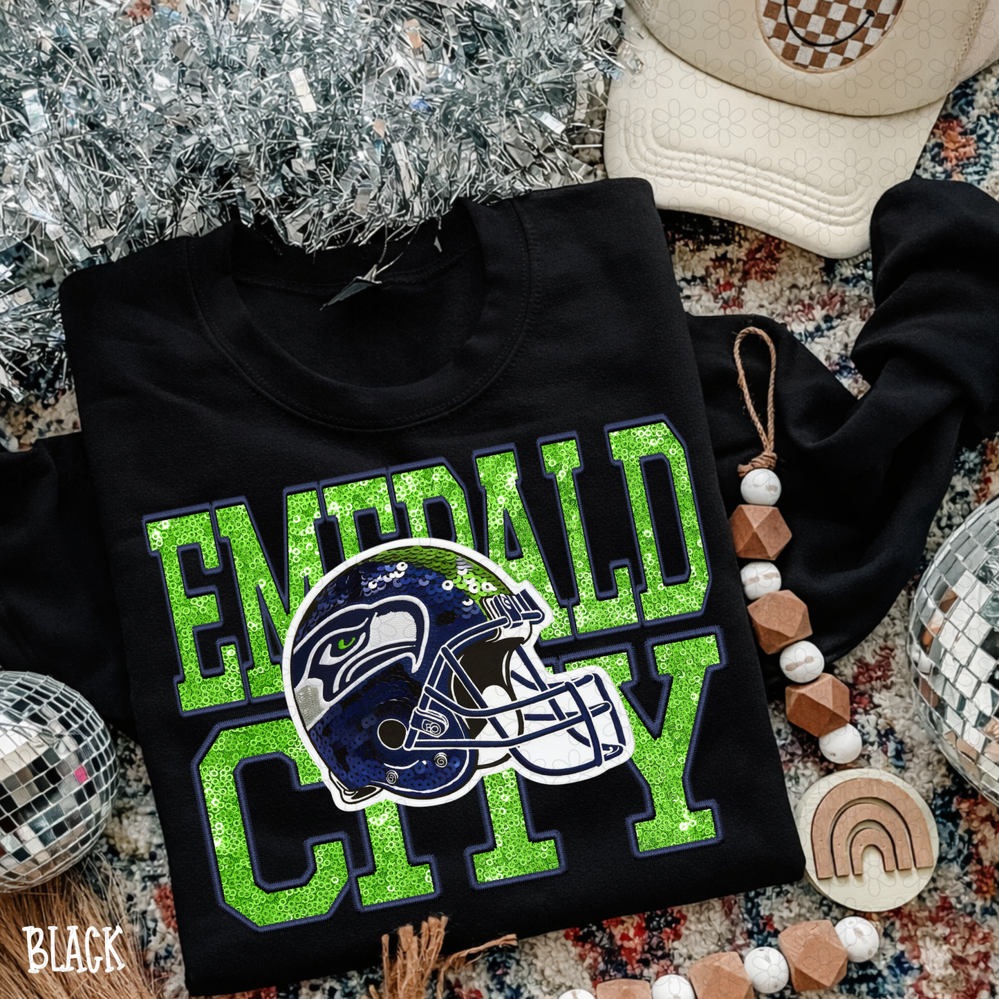 Faux Sequins Football Teams (Multiple Options) DTF Transfer