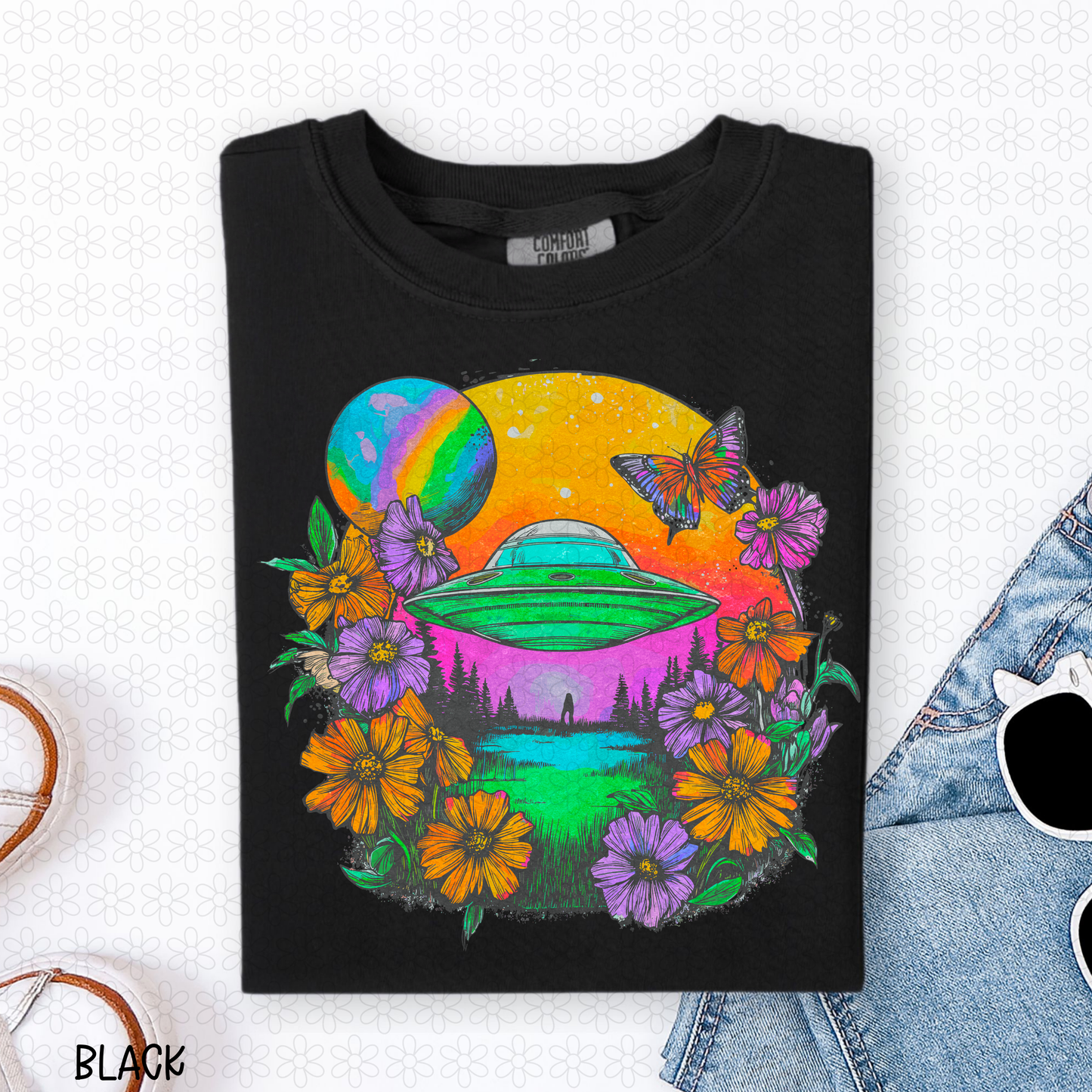 Neon UFO Completed Tee