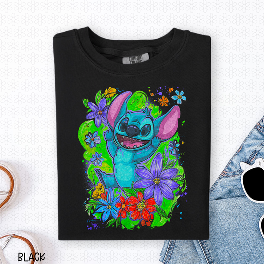 Neon Stitch Completed Tee