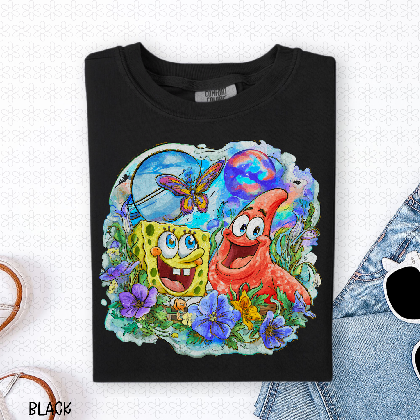 Neon Retro Spongebob Completed Tee