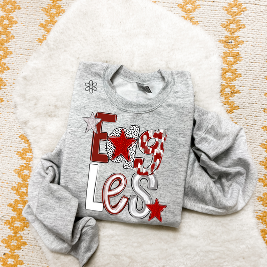 Eagles Preppy Alpha letters Transfer only