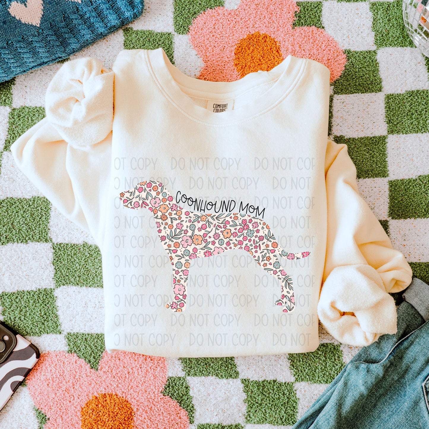 Dog Floral  ( Multiple Options NO CUSTOMS )DTF Transfer