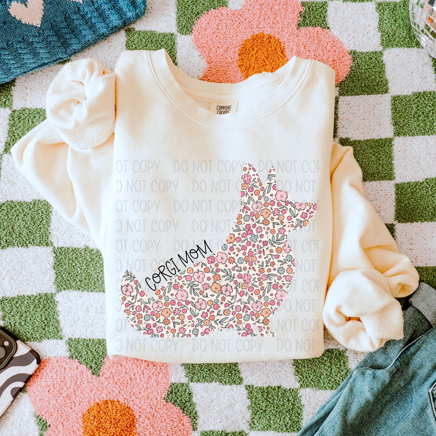 Dog Floral  ( Multiple Options NO CUSTOMS )DTF Transfer