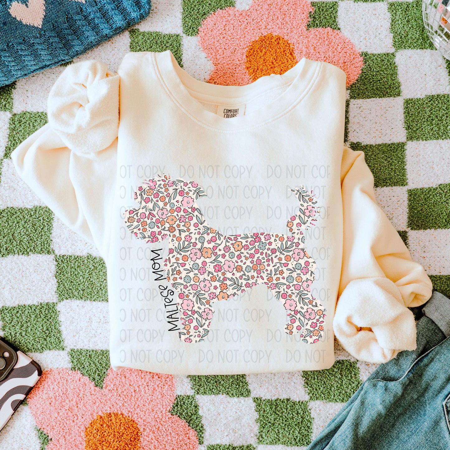 Dog Floral  ( Multiple Options NO CUSTOMS )DTF Transfer