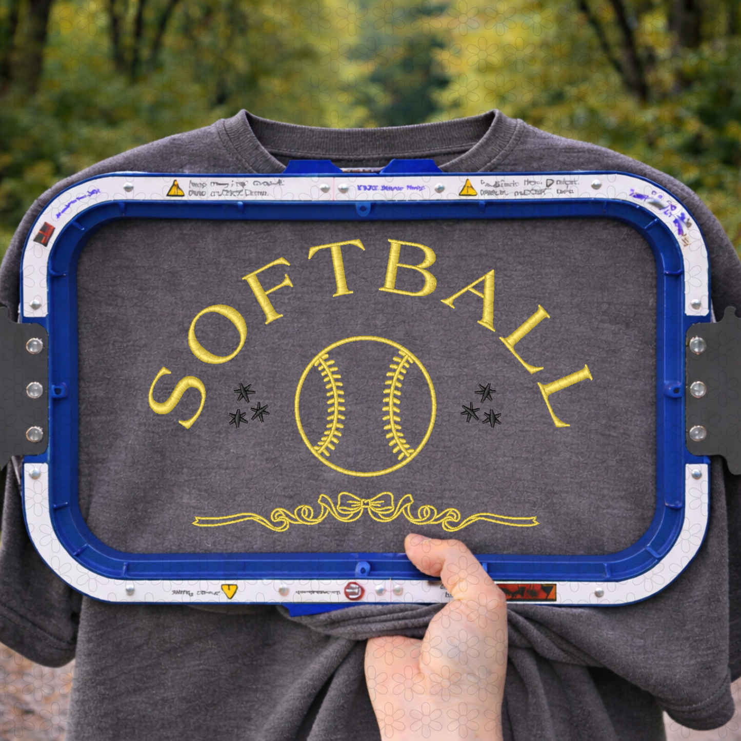 Softball Coquette Embroidery
