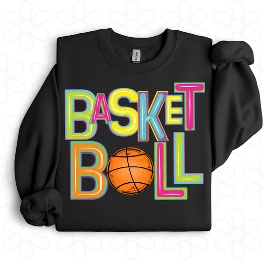 Colorful Basketball Completed Tee