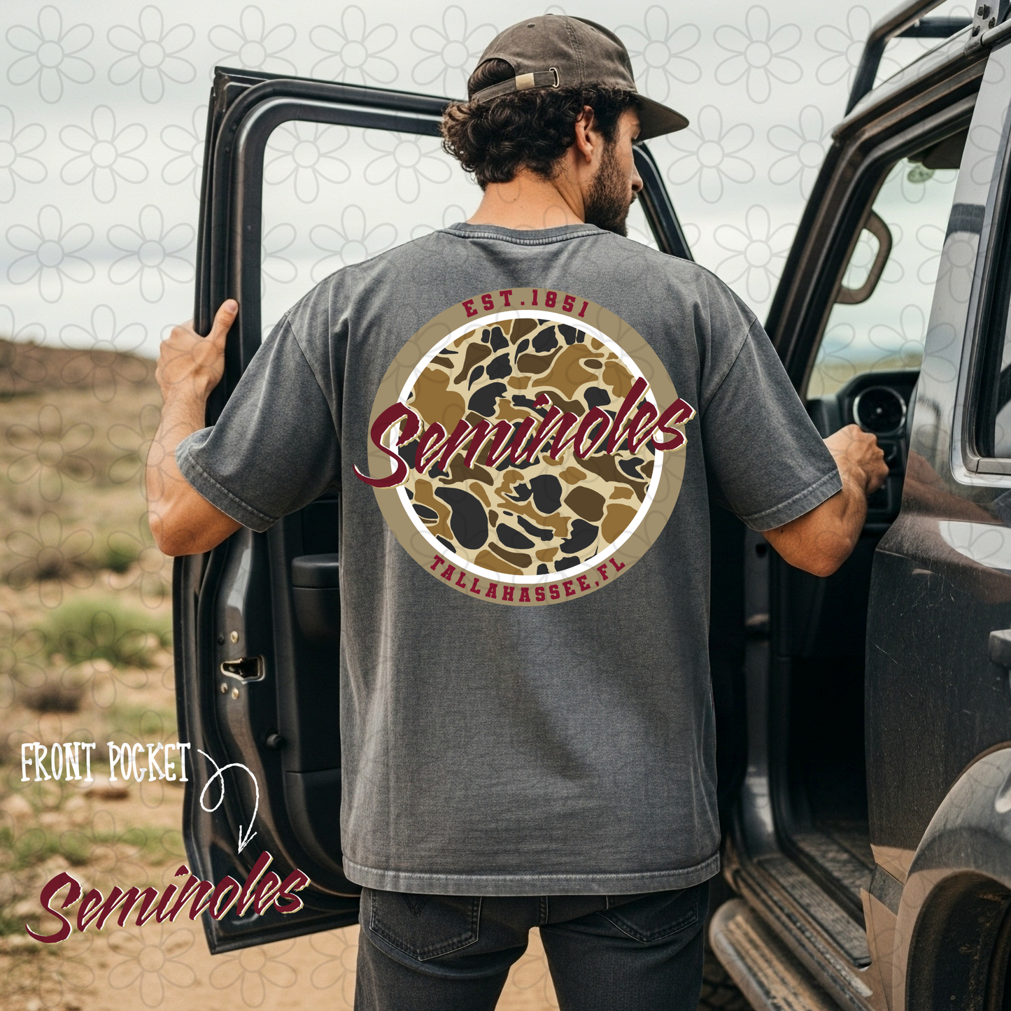 Circle Camo Sports Teams (Multiple Options) DTF Transfer