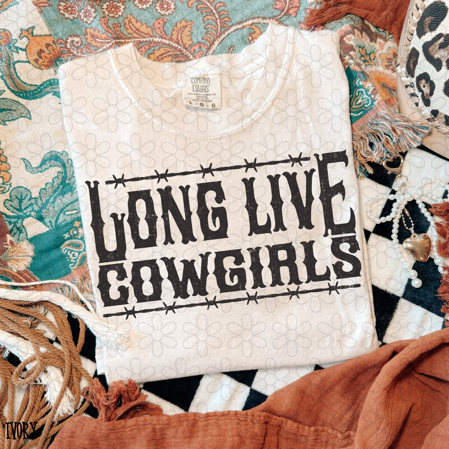 Long Live Cowgirls (Multiple Color Options) Kids Completed Tee