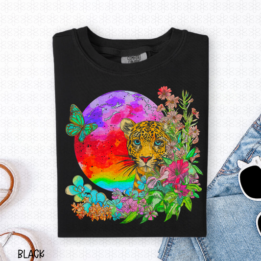 Retro Neon Leopard Completed Tee