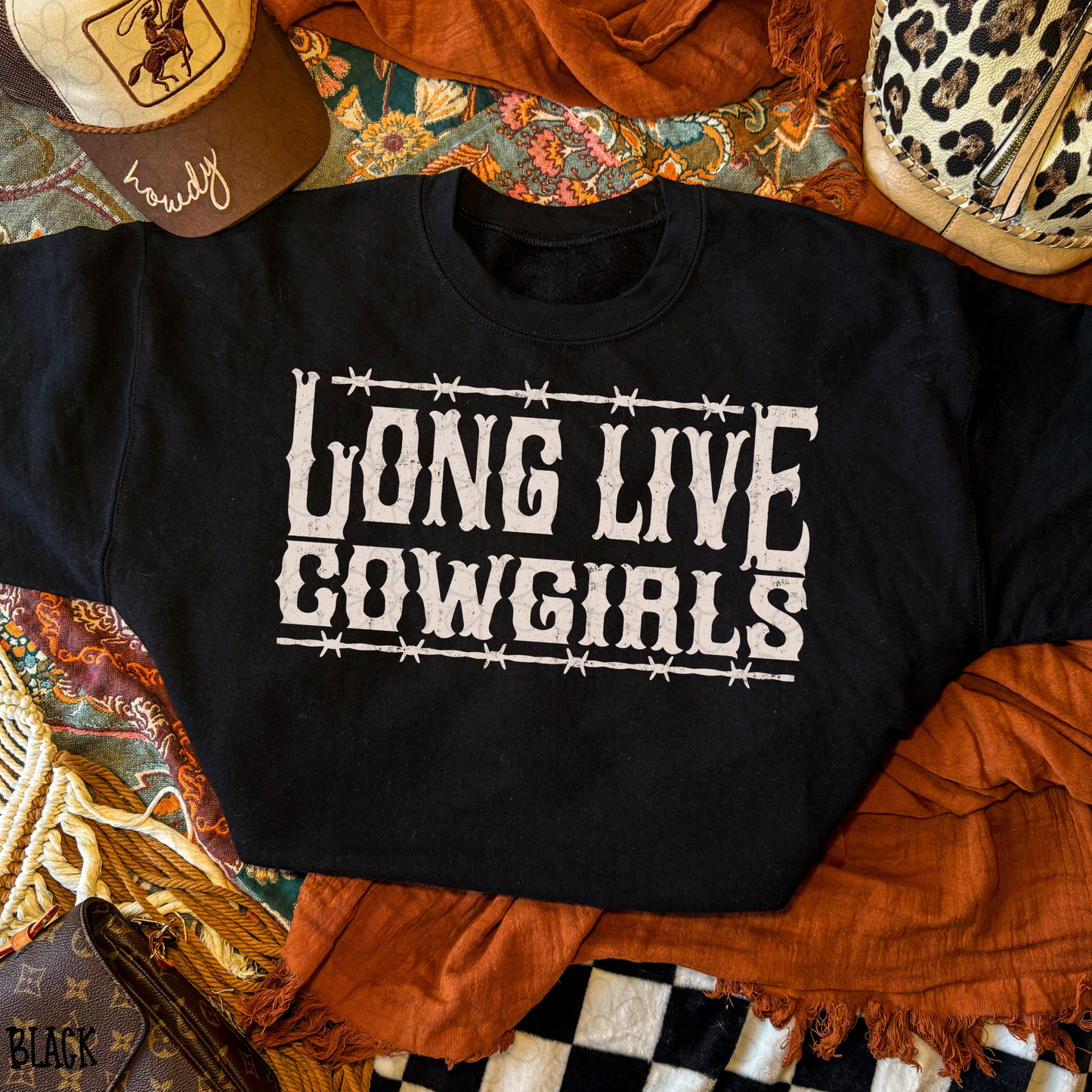 Long Live Cowgirls (Multiple Color Options) Kids Completed Tee