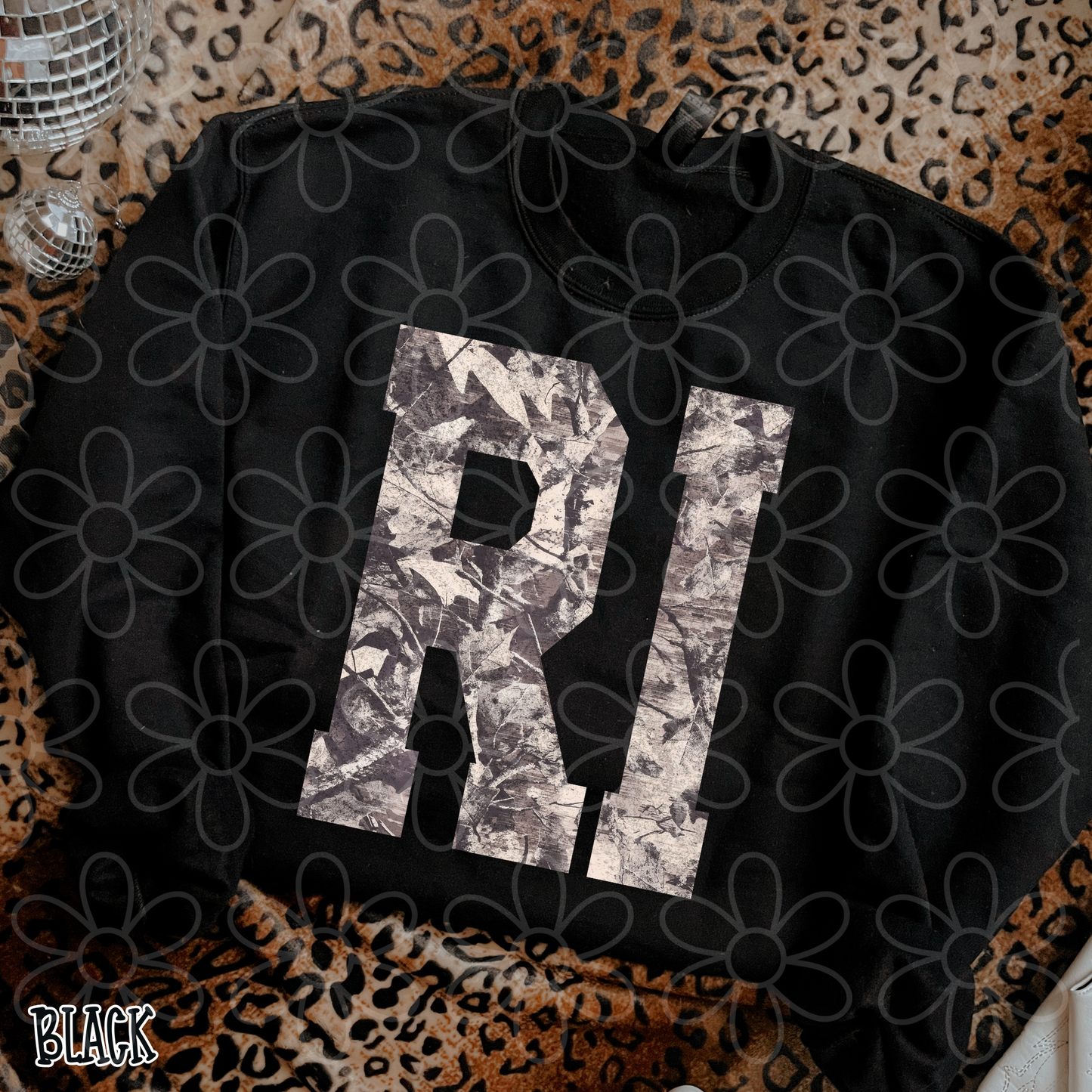 Leafy Camo State Abbreviations (Multiple Options) Completed Tee