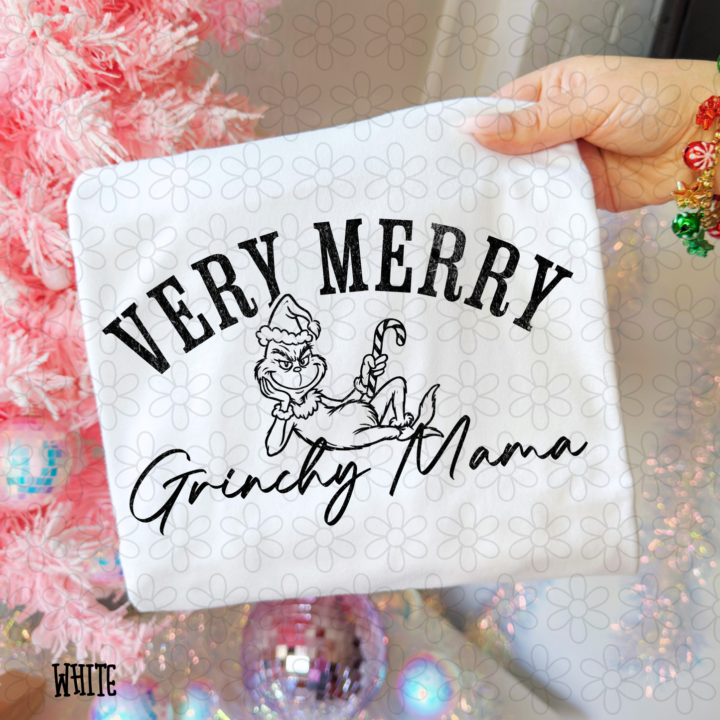 Very Merry Grinchy Name Black (Multiple Options) DTF Transfer