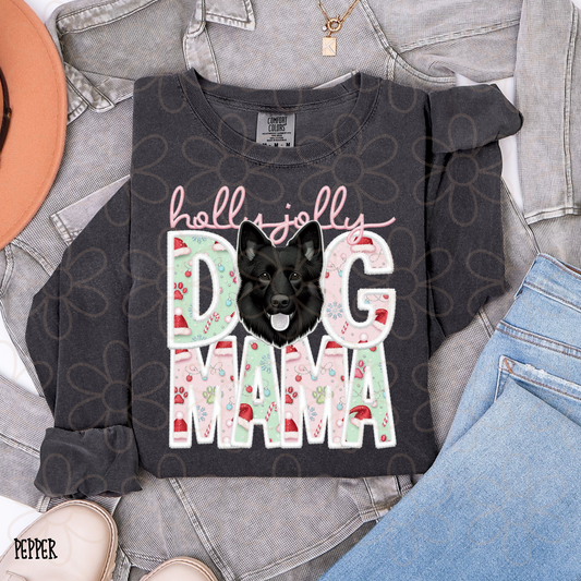 Holly Jolly Dog Mama (Multiple Options) DTF Transfer