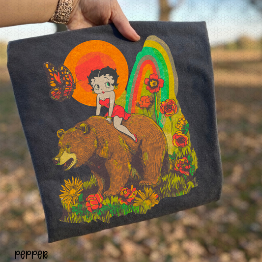 Retro Betty Boop Bear Completed Tee