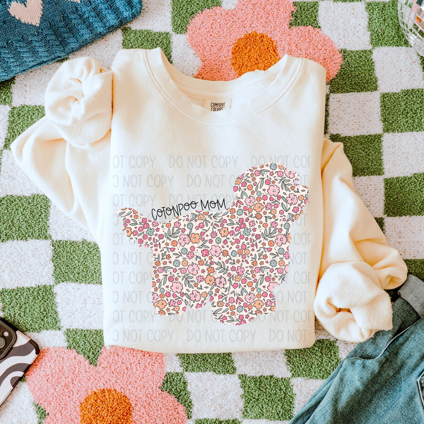 Dog Floral  ( Multiple Options NO CUSTOMS )DTF Transfer