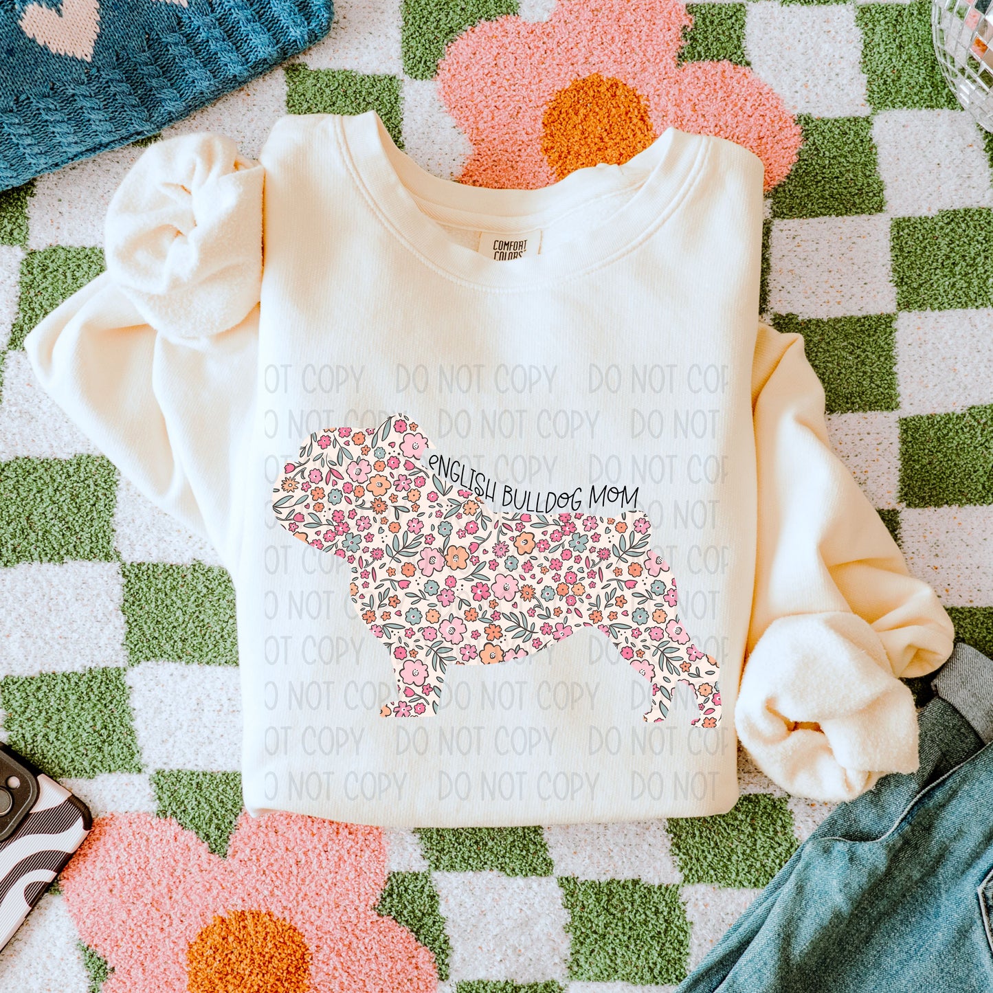 Dog Floral  ( Multiple Options NO CUSTOMS )DTF Transfer