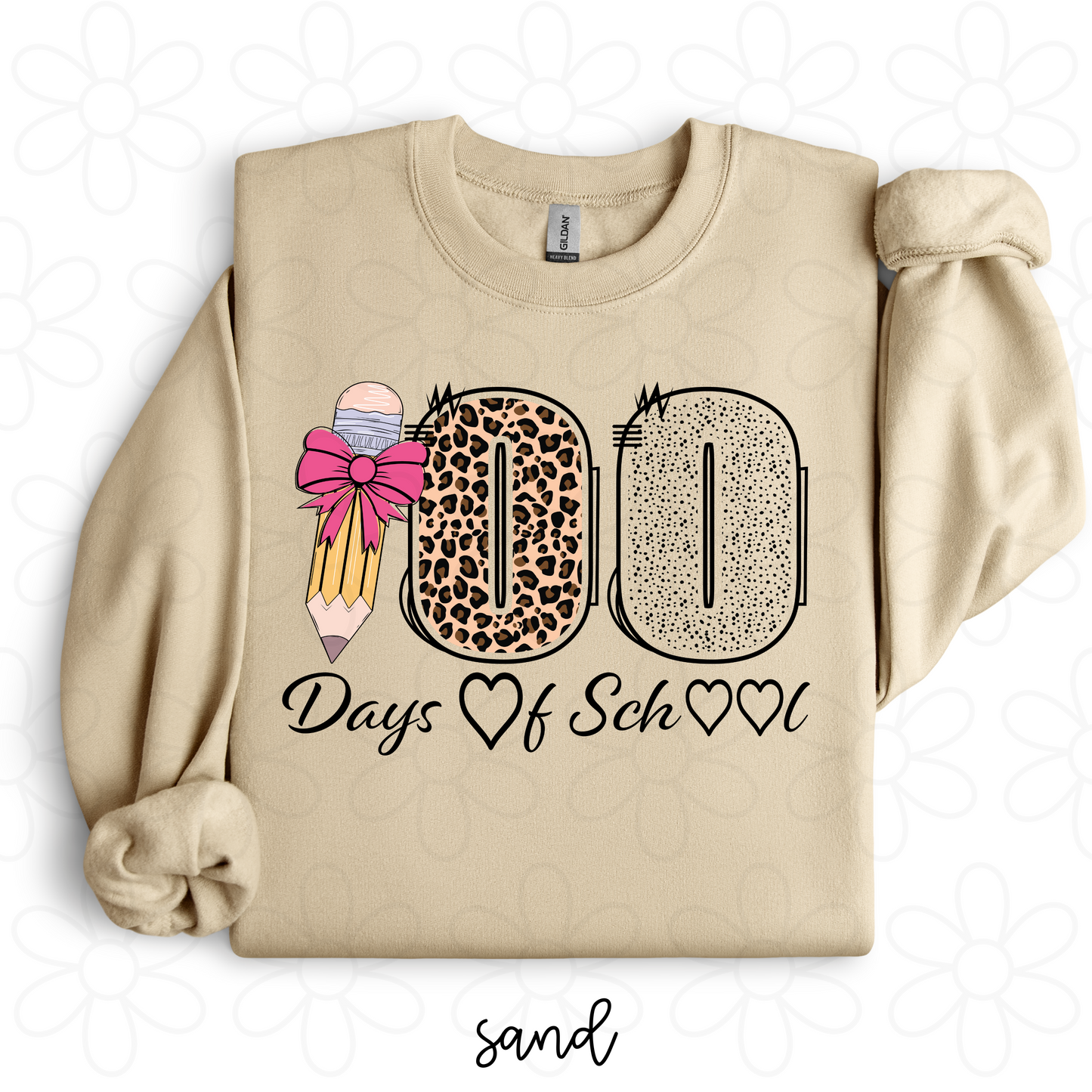 100 Days Of School Leopard Kids Completed Tee