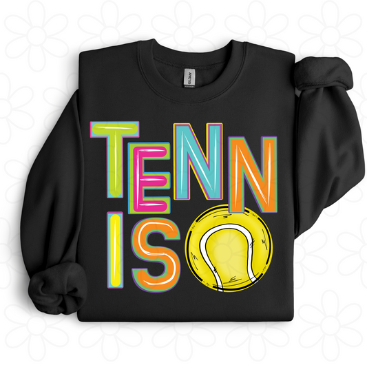 Custom Colorful Tennis DTF Transfer