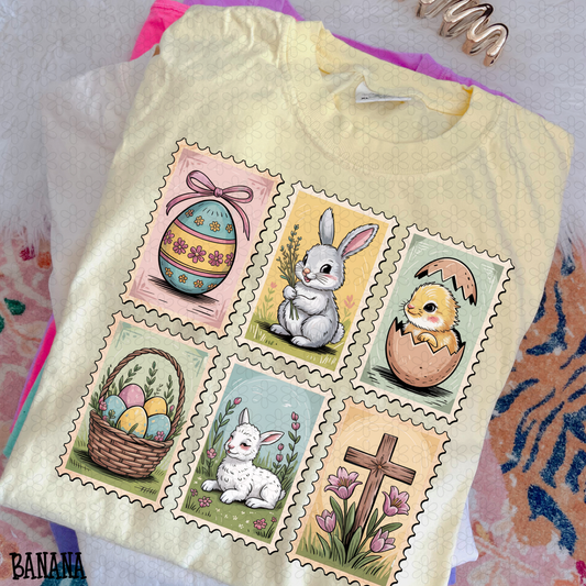 Vintage Easter Stamps DTF Transfer