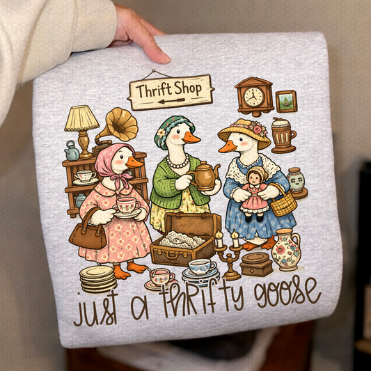 Just A Thrifty Goose Completed Tee