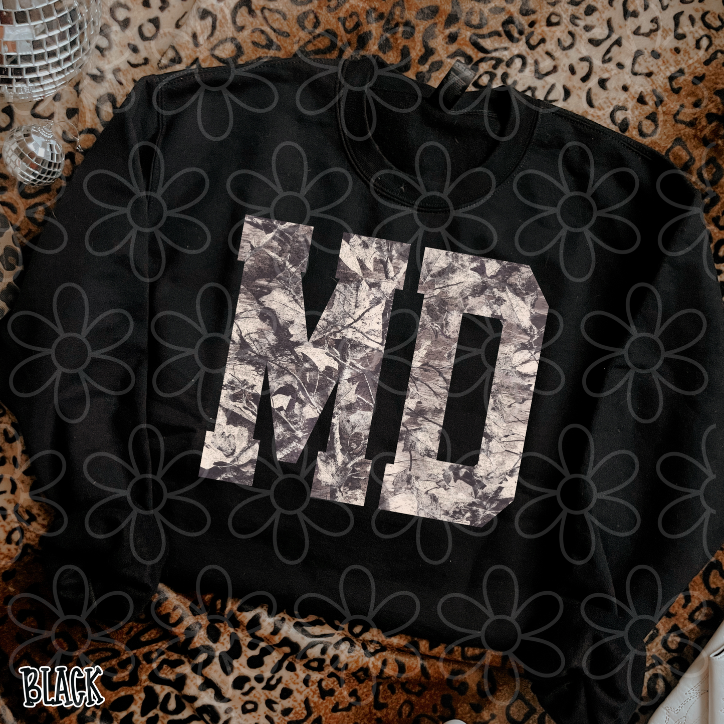 Leafy Camo State Abbreviations (Multiple Options) Kids Completed Tee